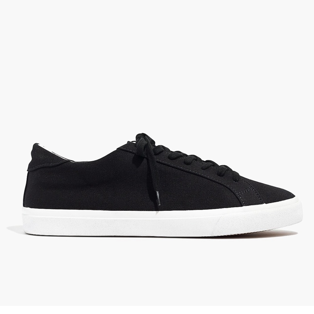 Madewell Men’s Sidewalk Low-Top Black Canvas Sneakers 10.5